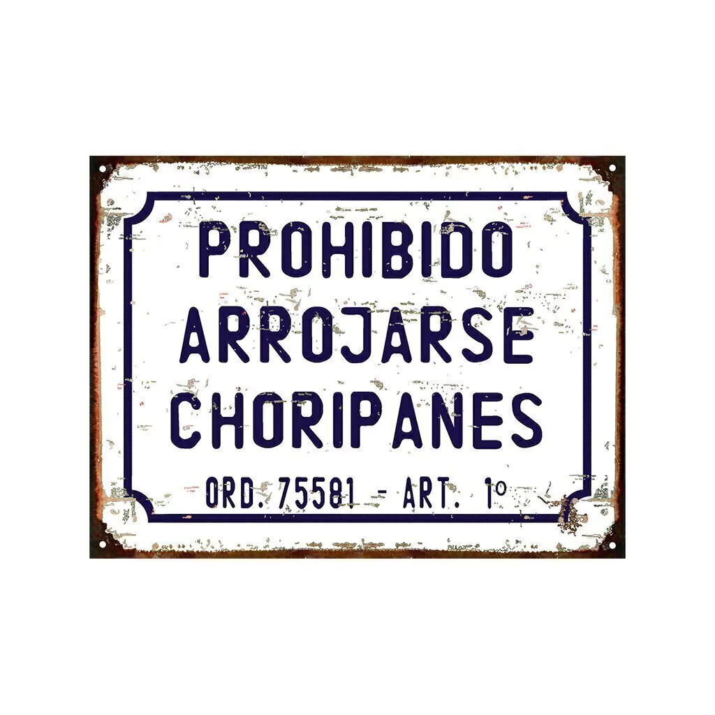 Prohibido arrojarse choripanes
