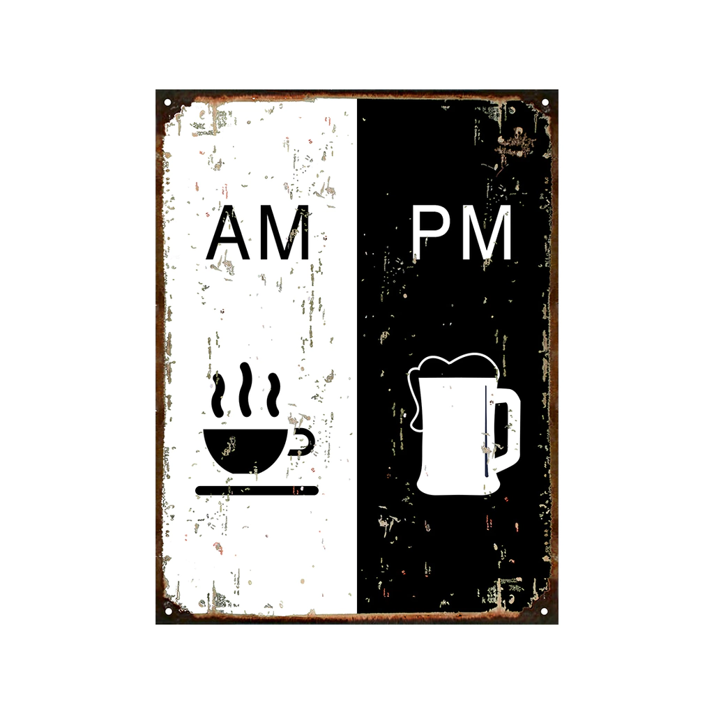AM café PM cerveza